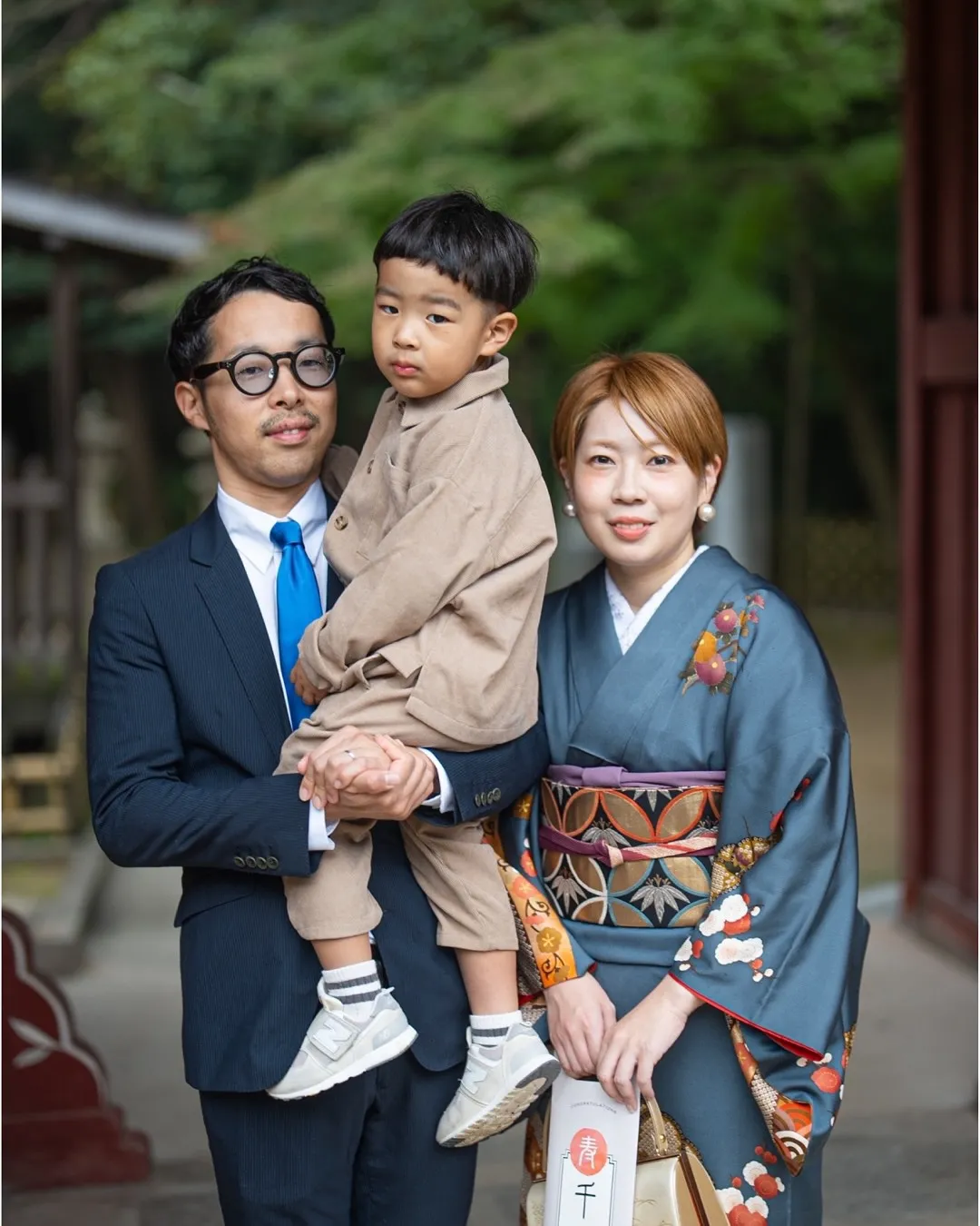 3歳七五三、ママは自宅で訪問着着付け&自宅出張撮影 @me_...