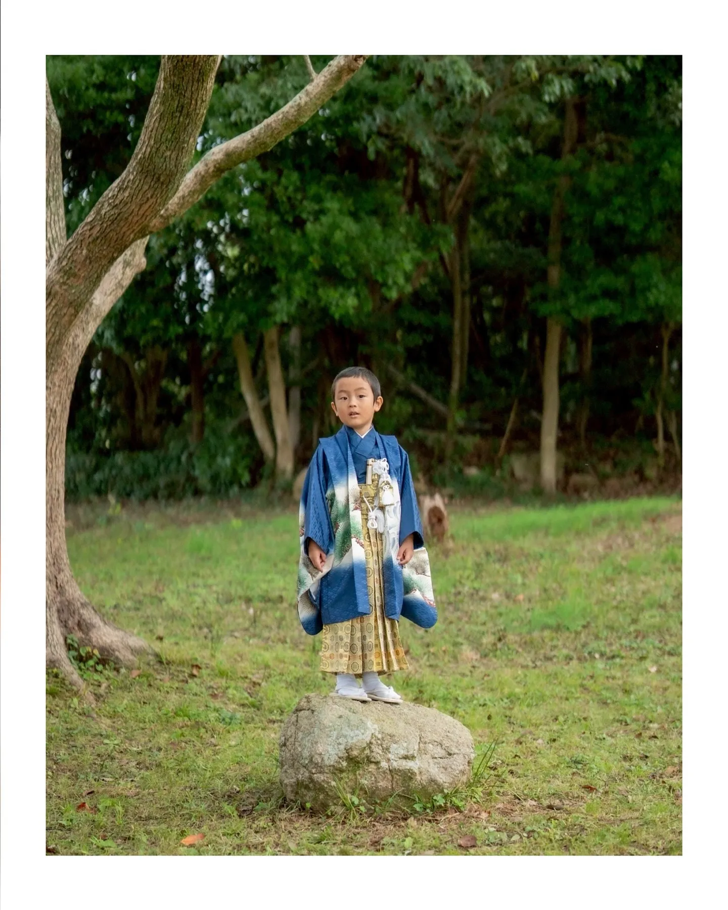 姉弟W七五三撮影、ご自宅からの清末八幡宮。